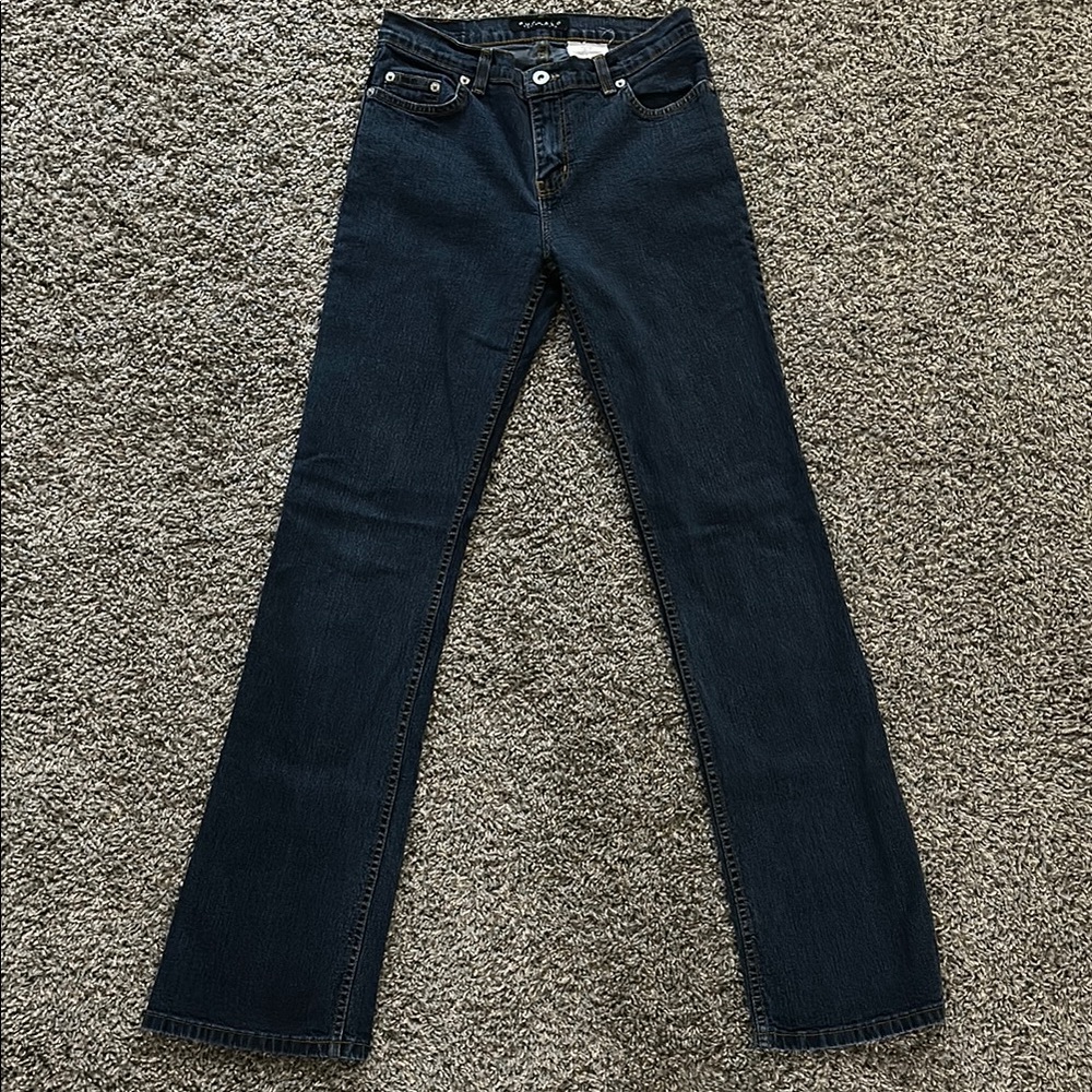 Buffalo David Bitton Dark Blue Flare Wide Leg Jeans